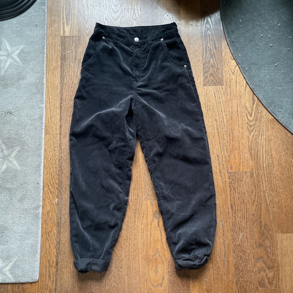 Black corduroy pants